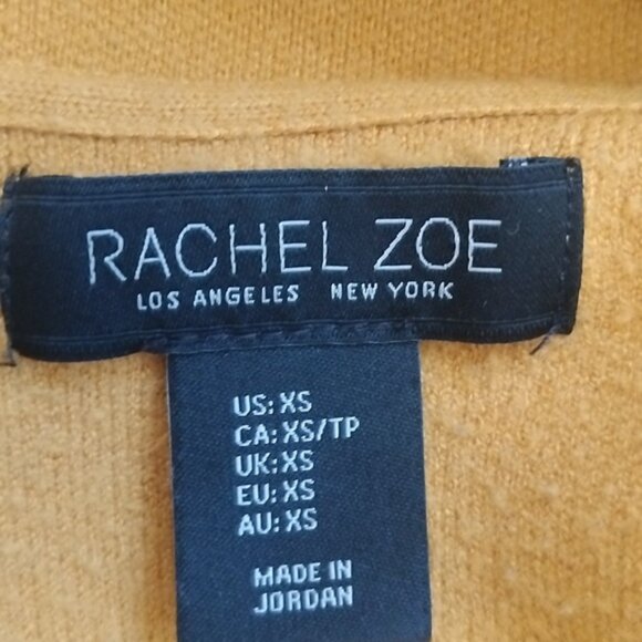 Rachel Zoe Yellow Sweater with Pockets XS Autumn Colored Sweater - Picture 3 of 4